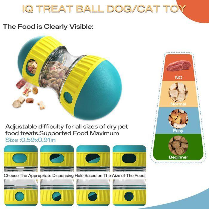 Jouet Chien Occupation, Slow Feeder pour Chiens, Distributeur de Croquettes pour Chiens Jouets, Améliore La Digestion, pour Tout Typ