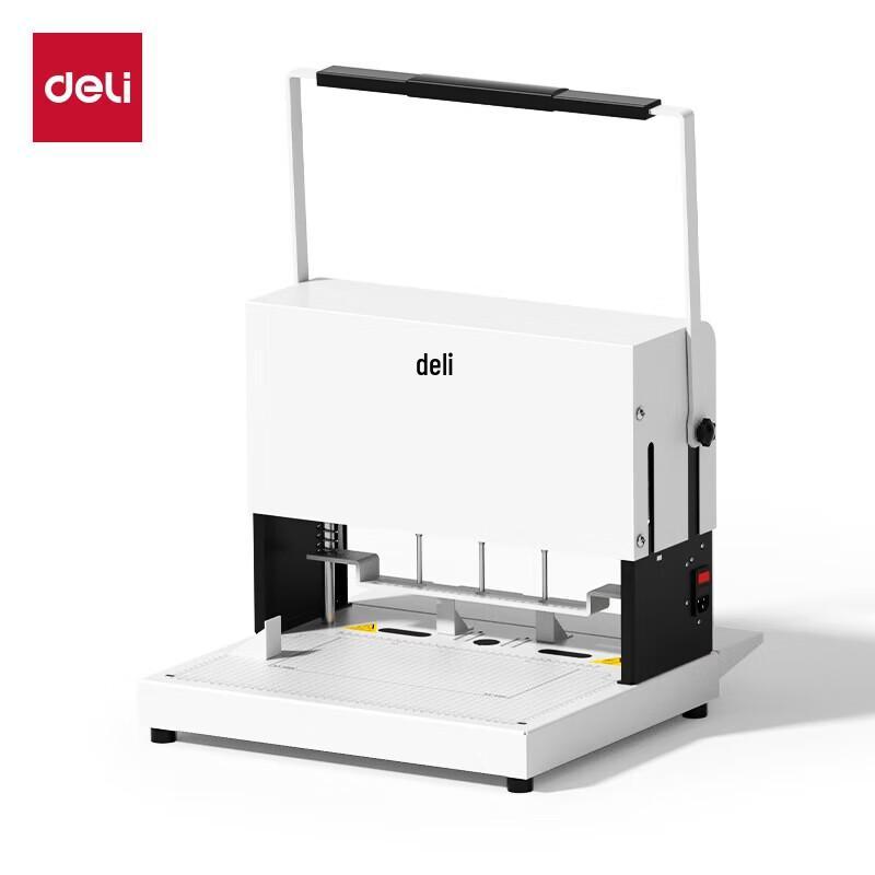 Deli GB931 Manual 3-Hole Financial Binding Machine CN plug (adapter included)
