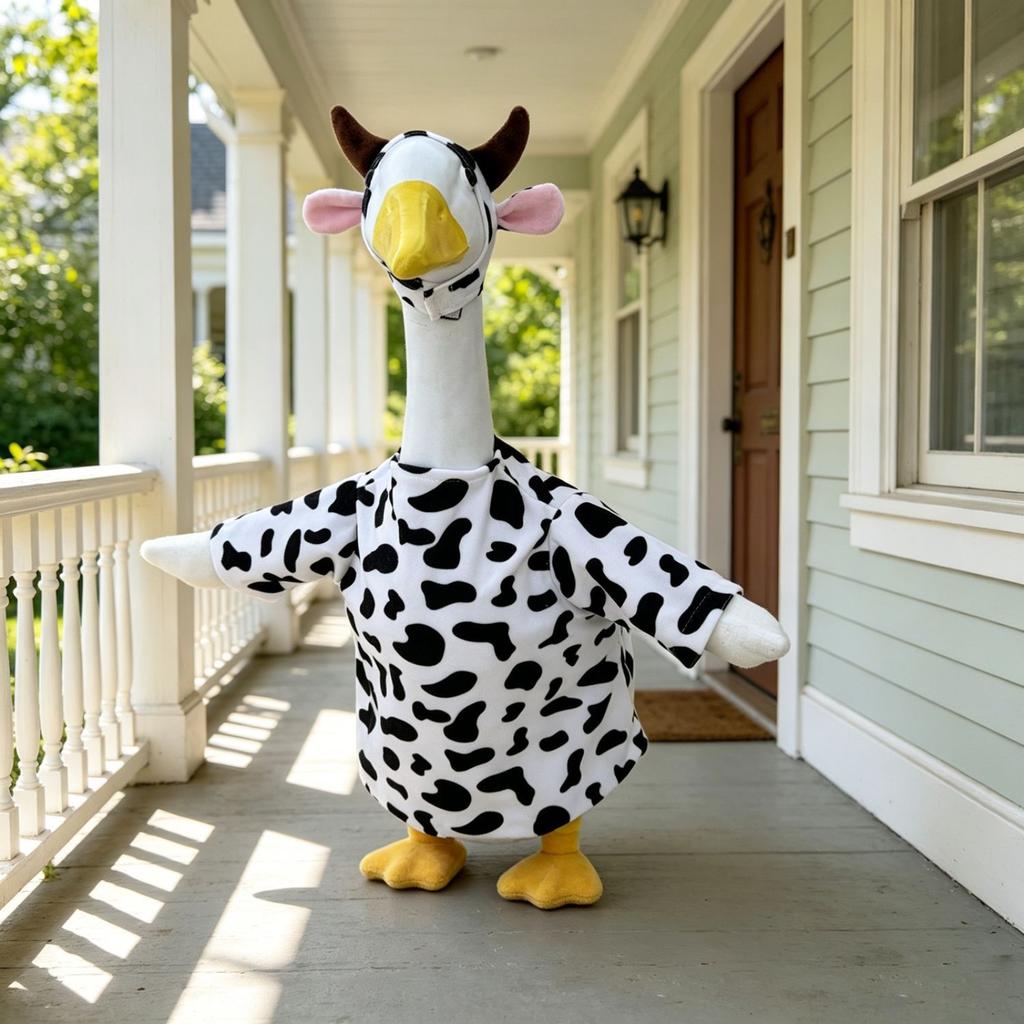 Cow Print Costume Set - Funny Clothing Outfit, Decoy Wear, Pet Costume ( Not Included)