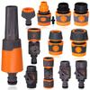 1/2 3/4'' Gardening Hose Quick Connectors Rubber Plastic Coupler Pipe Water Adapter Repair Joint Irrigation Car Washing Fittings