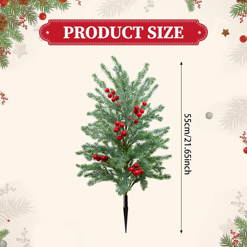Artificial Christmas Tree On Stake, Garden Decoration, Realistic Plant,