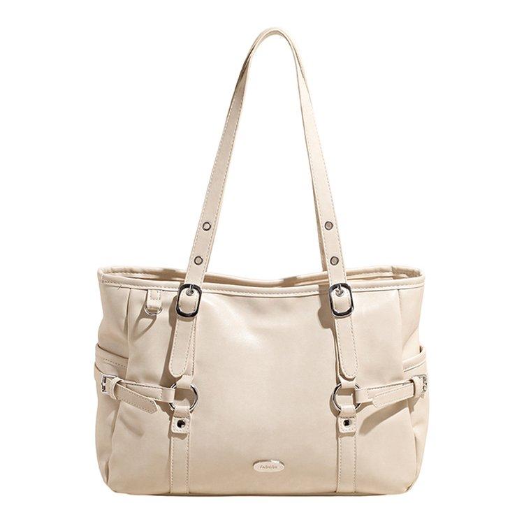 2026 New CEEKAY Faux Leather Tote Bag, Adjustable Strap Shoulder Bag with Cute Pendant, Daily Commute Purse for Women Handbag