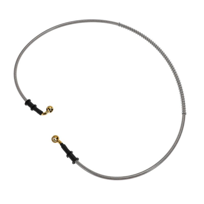 Motoforti 120cm Motorcycle Brake Clutch Oil Hose Line Silver Tone 1 Pc