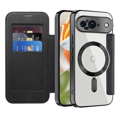 For Google Pixel 9 Case Compatible with MagSafe RFID Blocking Leather Phone Cover