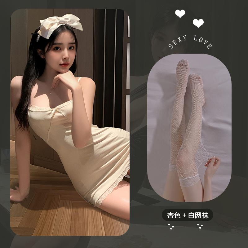 Pure Desire Hottie Lace Nightdress Sexy Lingerie Sexy Deep V Bare Chest Hip Uniform Pajamas Sexy Suit