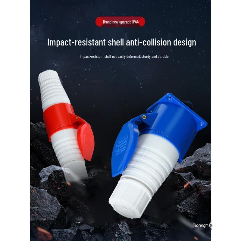 3/4/5 Pin Waterproof Aviation Connector, 32A, Three-Phase, Male & Female, Non-Explosion-Proof