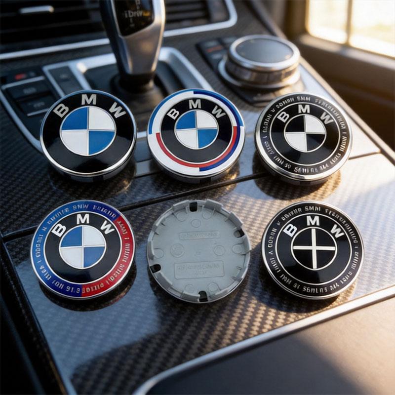 4Pcs 56mm 68mmCar Logo Wheel Center Hub Cap Cover Accessories For BMW iX1 i7 F07 F48 F39 F34 F40 F45 F46 G30 G20 G32 E70 E71 E66
