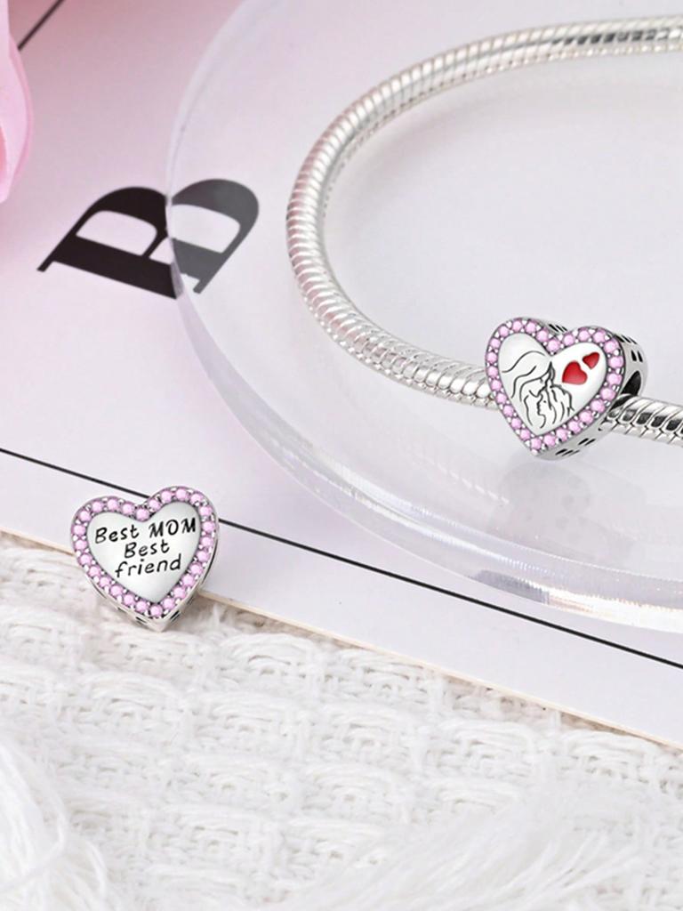 Charms Plata Copper Colors Family Love Beads Charm Beads Charm Pendant For Original Bracelet For Women Diy Jewelry Love Gift