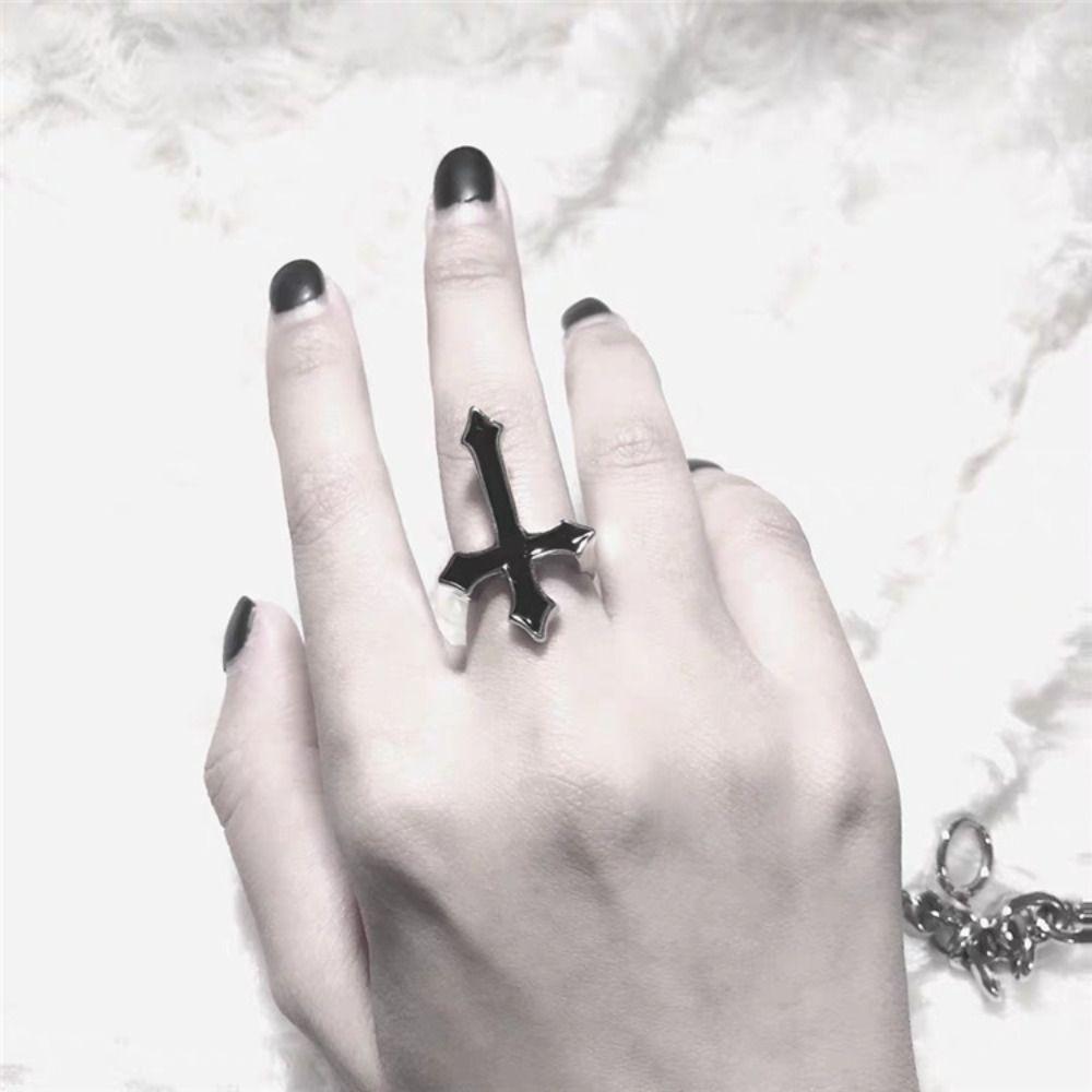 6pcs/Set Punk Men Ring Set Goth Skeleton Rings Vintage Halloween Ring Set  Men