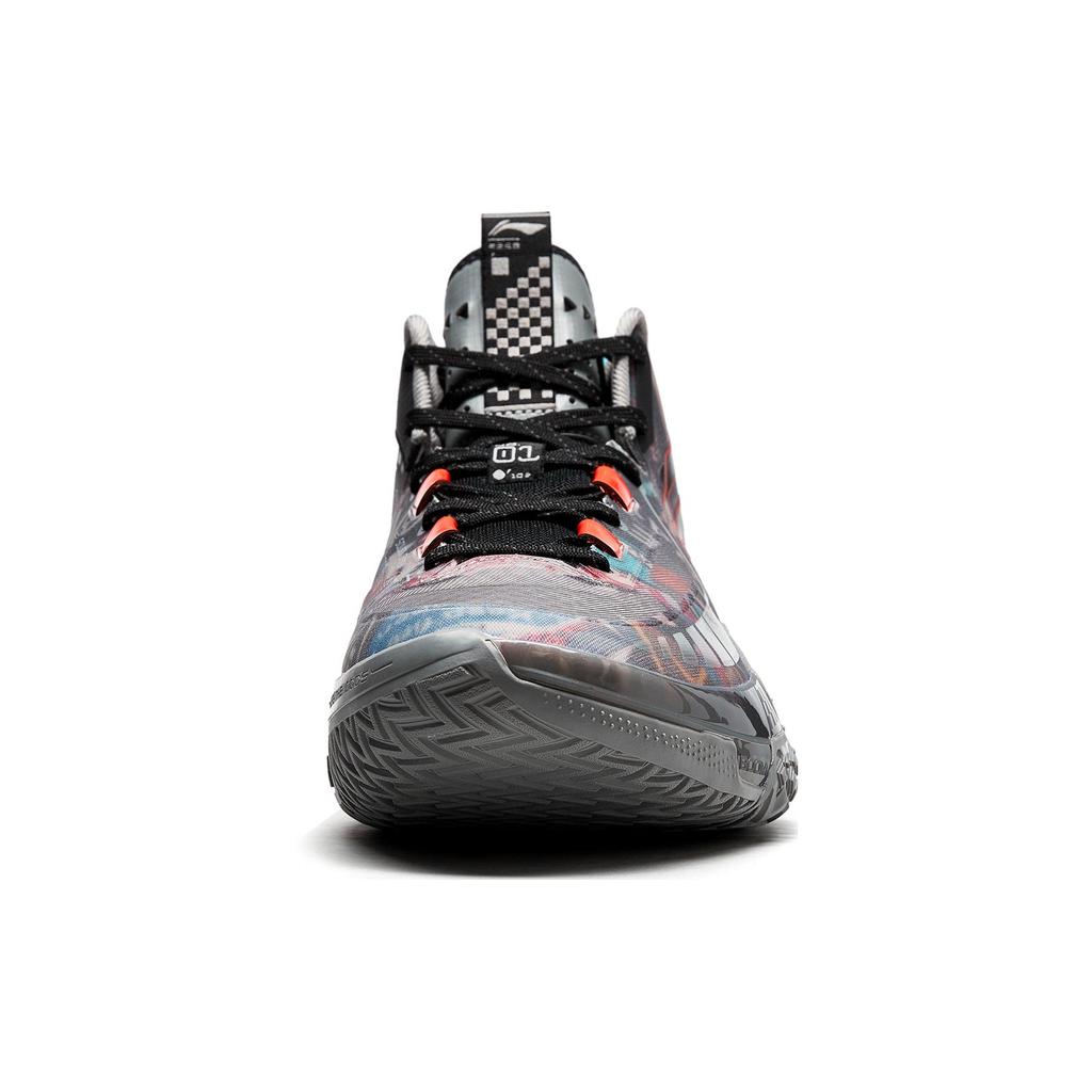 New LINING Shudder Basketball Shoes Men Mid Top Gray/Black ABFT035-3