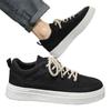 Canvas men's shoes autumn breathable niche design versatile casual board shoes men's inner height increase black sports trendy shoes