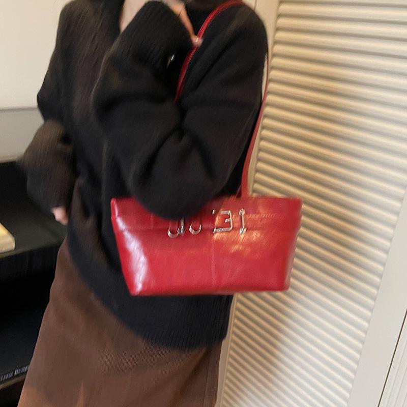 Women's Retro Large Capacity Tote - Autumn/Winter 2025 Versatile Shoulder & Underarm Bag for Fashion & Commute