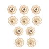 10Sets Versatile Flower Snap Buttons 21mm Vintage DIY Craft Buttons Black/Gold/Silver Metal Snap Buttons