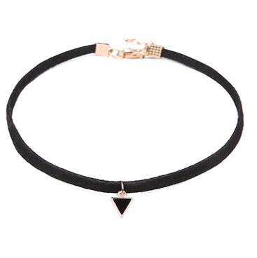 Pop Hollow Black Leather Velvet Choker Necklace Layer Jewelry Goth Necklace for Women Choker Collarbones Necklace