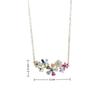 Colored Zircon Zircon Flower Necklace Geometry Design Shiny Appearance Premium Jewelry Full Diamond Luxury Jewelry Gift