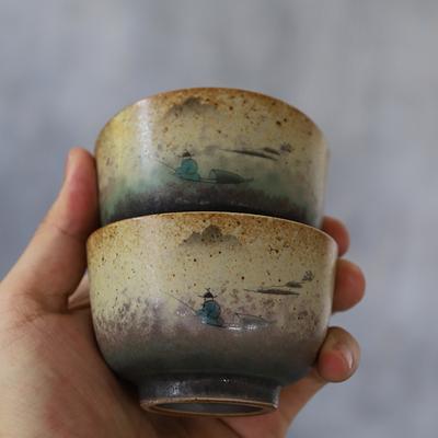 Ceramic Teacup Mountain Handmadetea Cup Kung Fu Cup 90ml