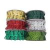 Multi Color Satin Ribbon Ultrasonic Cut Foliage Ribbon Handmade Bow Leaf Trim  Tree Ornament