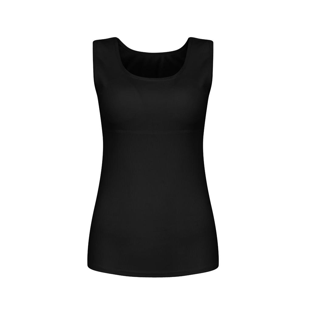Women's Solid Color Sports Sling Slim Fit Vest, Comfortable Shapewear
