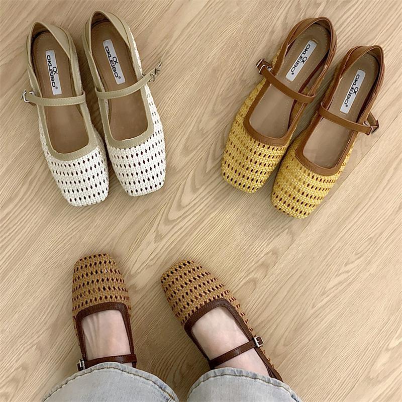 

IPPEUM Ballet Flats Mesh Shoes Woman Sandalias De Mujer 2025 Summer Ballerinas Mujer 245 чорний