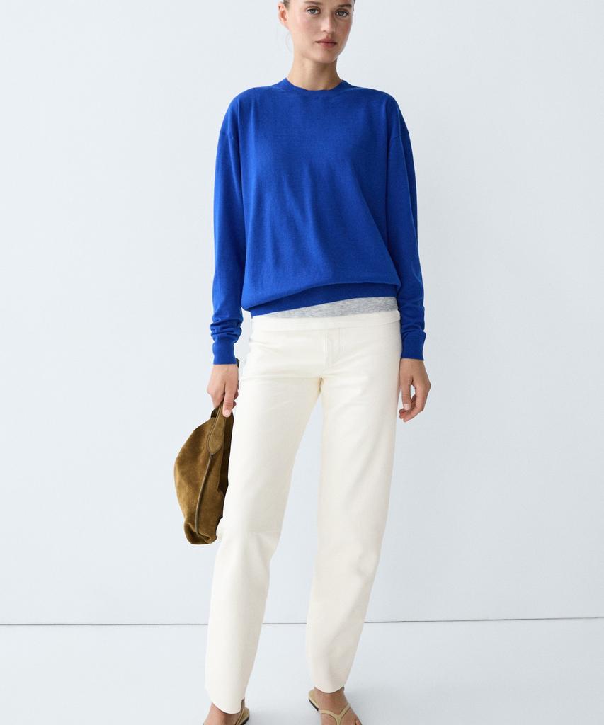 Masimodutti Wool Blend Fine Knit Sweater