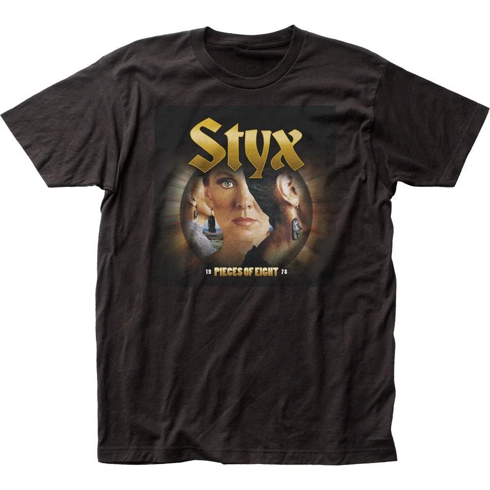 Styx Pieces Of Eight Mens T Shirt Music Classic Concert Rock Band Tee New Black 2XL