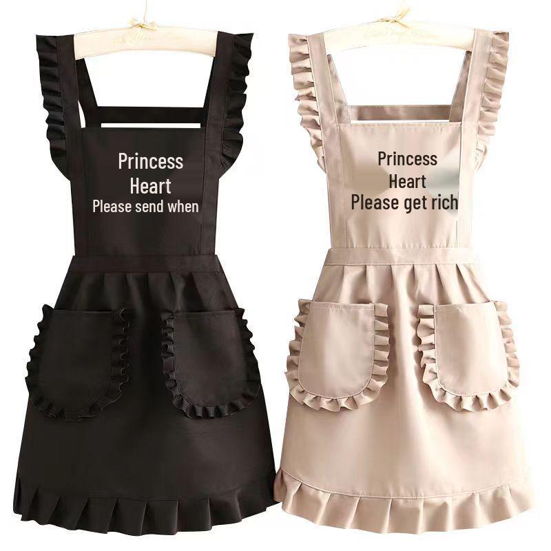 Princess Style Apron for Kitchen, Cooking, Work, and Nail Art with Customizable Logo