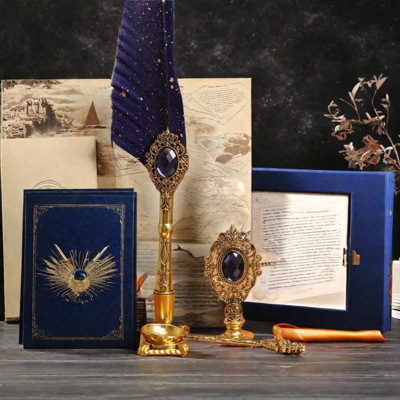 Feather Pen Magic Academy Dip Set With Wax Seal Kit Calligraphy Gift