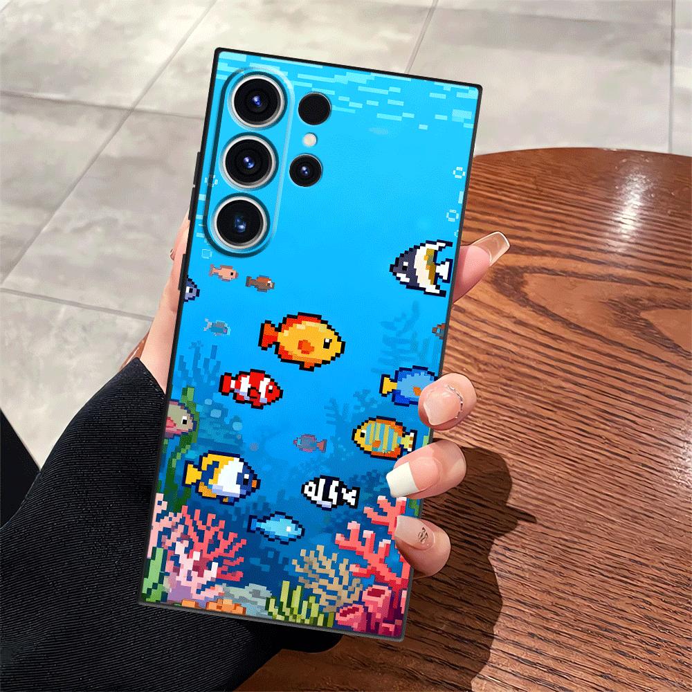 Cartoon Cute Fish Funda Phone Cover Case for Samsung Galaxy S26 Ultra Note 20 8 9 10 S25 Plus S10 S9 S20 Ultra S23 S21 FE S24