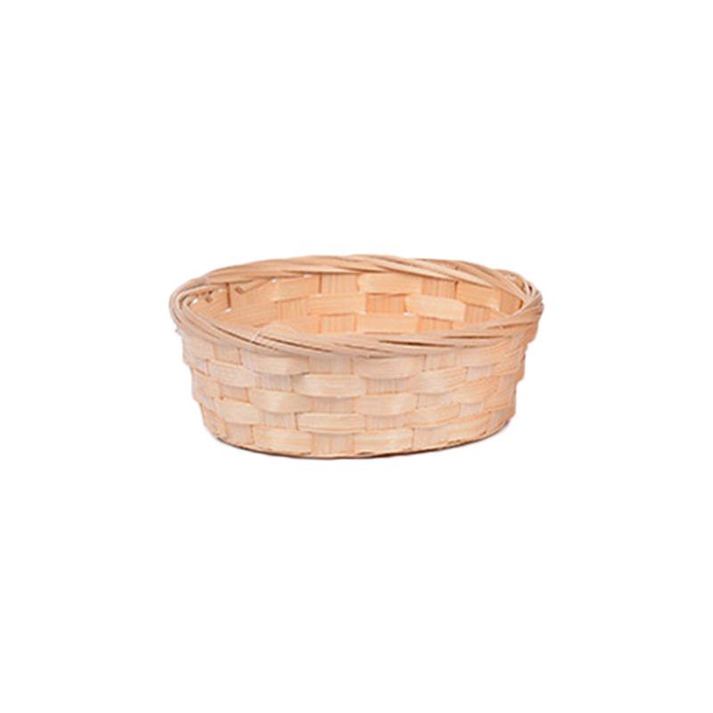 Bamboo Woven Bread Basket Snacks Container Food Display Basketry Kitchen Fruit Vegetables Egg Storage Tray Wicker Basket