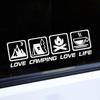 Love Camping, Love Life. Car Sticker Decoration Waterproof For Window And Bumper Stickers Of Cars, Trucks And Motorcycles