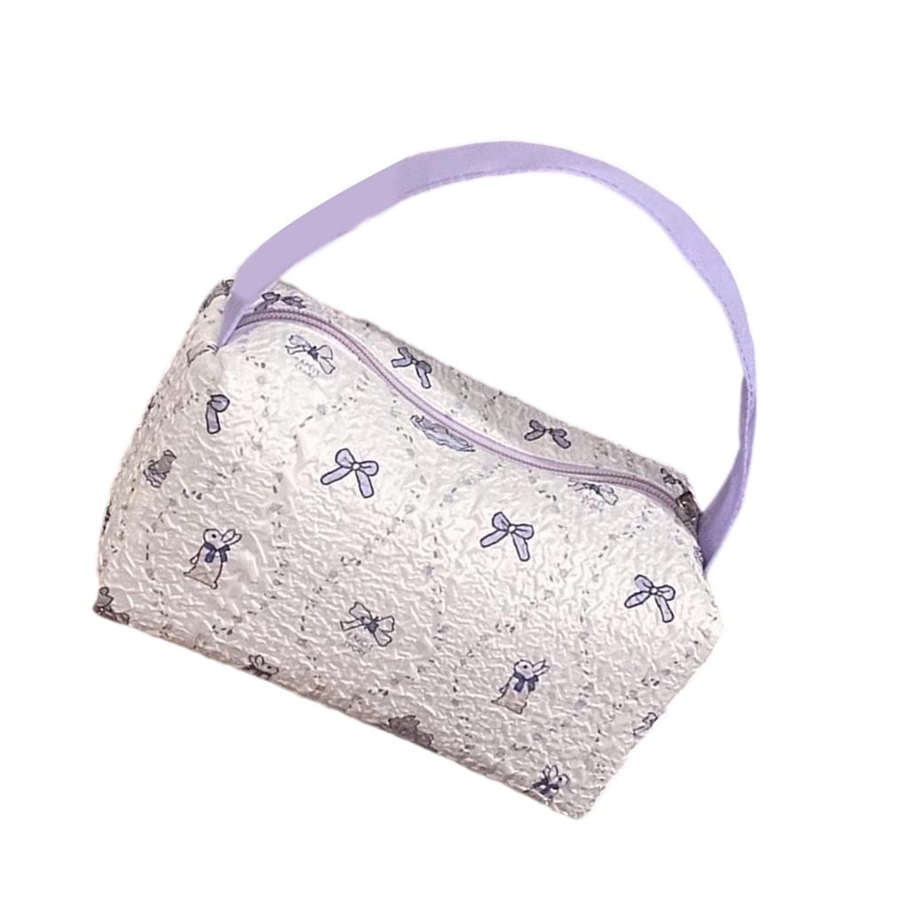 Spacious Bubble Foam Cosmetic Organizer Makeup Pouch with Handle Storage Bag For Travel Essential And Daily Use