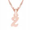 Gold-plated Necklace with Letter Initial Letter Initial Letter Z Silver 925