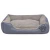 Lit pour chiens - vidaXL - Taille L - Gris - Rembourré - Antidérapant