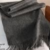 Winter Narrow Scarf 100% Wool Scarf Hot Selling Solid Color Scarf Men's and Women's Universal Warm and Cold Proof Scarf Poncho