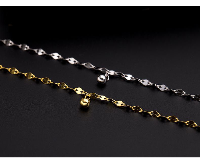 Brățară de gleznă Banyan Tree din argint S925 cu mărgele rotunde - Bijuterii de vară de lux pentru femei, 2022.