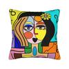 Picasso Funky Abstract Mona Lisa Woman Art Face Throw Pillow Cover Polyester Throw Pillow Cushion Covers