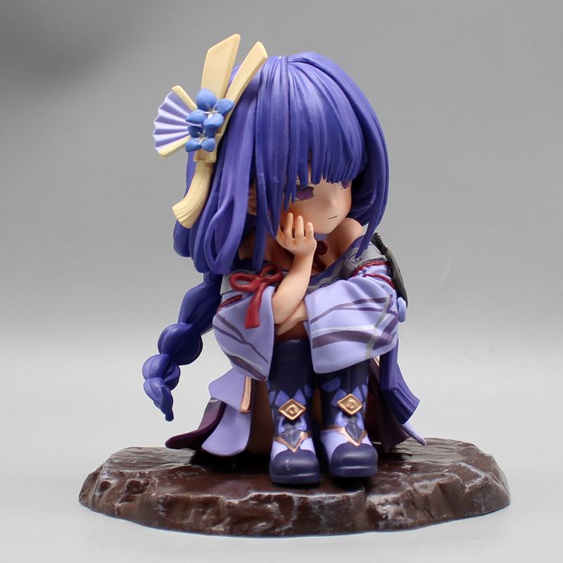 Gk Raiden Shogun Q Girl Action Figure Kawaii Model Desktop Decoration Collectible Toy Gifts