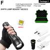 ZK20 Dropshipping USB Rechargeable XHP90 COB Powerful LED Flashlight Zoom Red Torch Light 18650 26650 Touch Switch Flashlights