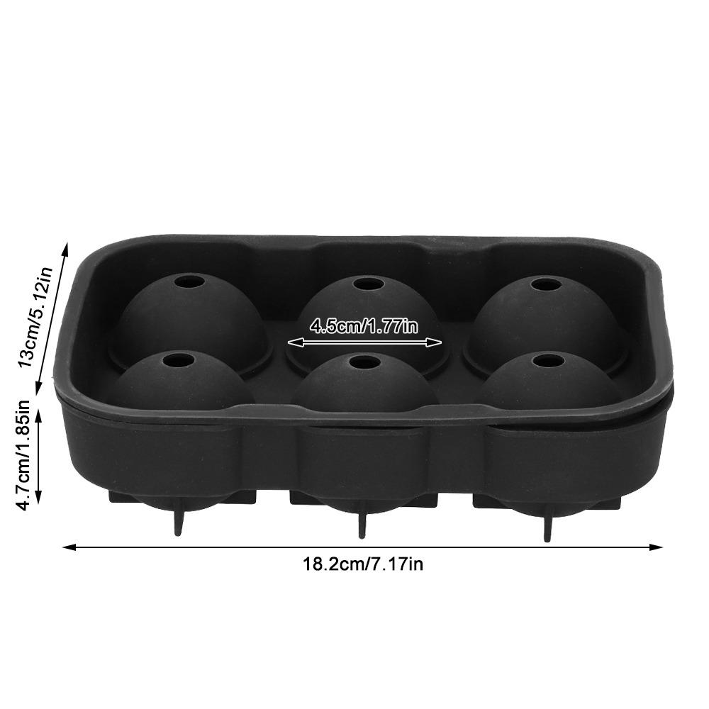 With Lid Sphere Ice Mold 6 Cavity Silicone Ice Cube Tray Reusable Ice Ball Maker Home