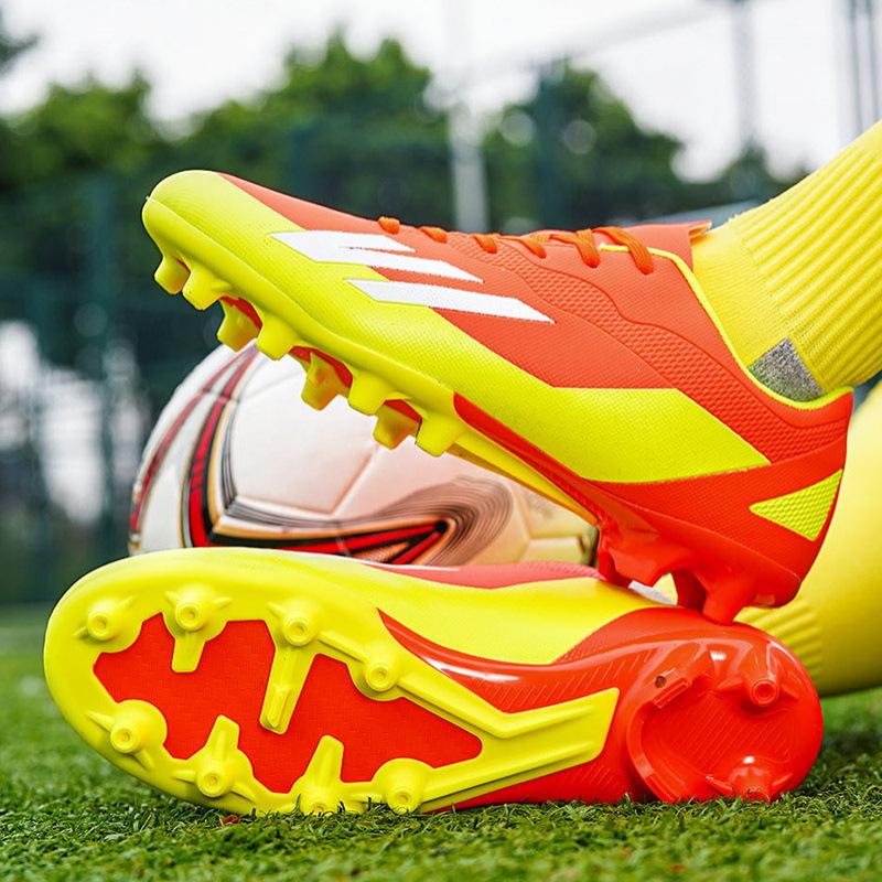 Men's Shoes 2025 Four Seasons New Sports Shoes TF Spikes Training Professional Actual Wear-resistant Football Shoes Production