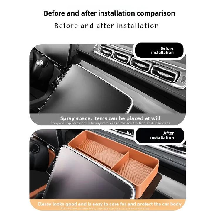 Silicone navigation storage box accessories for Mercedes W223 S series class -2025 mercedes W223 S400 S450 S550 amg