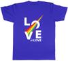 Gay Pride Month Unisexs TShirt Love Is Love Rainbow Thunderbolt Tee Gift