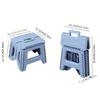 Heavy-Duty Thickened Portable Folding Stool with Handle - 1 Pack Square Plastic Collapsible Stool for Indoor, Gatherings, Picnic
