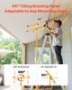 3353mm Gipskartonheber, Robuster 68 kg Sheetrock Heber mit Verstellbarem Teleskoparm, Feststellbaren Rädern, Gipskarton Heber Plattenheber Hebewerkzeuge Ideal