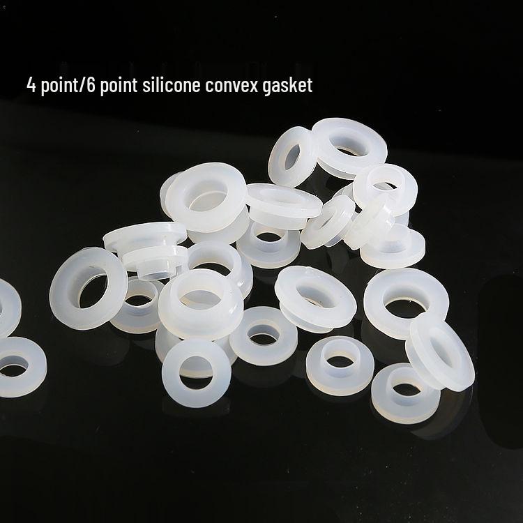 High-Temp Resistant Silicone Convex Washer for 4/6-Point Shower Hose with Mid-Convex Gasket