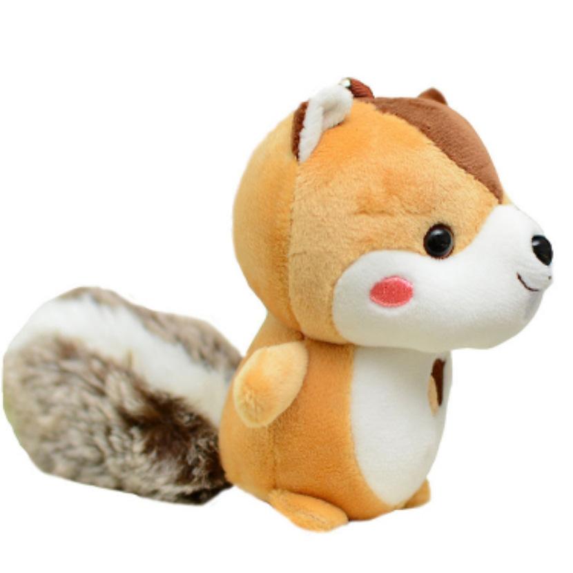 Big Tail Squirrel Plush Toy Pendant Small Doll School Bag Hanging Bag Keychain Mini Doll Machine Accessories