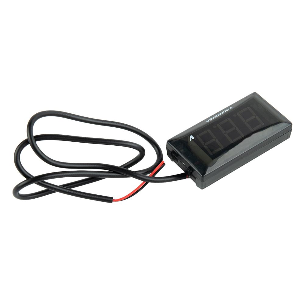 DC 12V Digital Car Voltmeter Automotive Voltage Meter Red Motorcycle Vehicle LED Display Voltage Tester