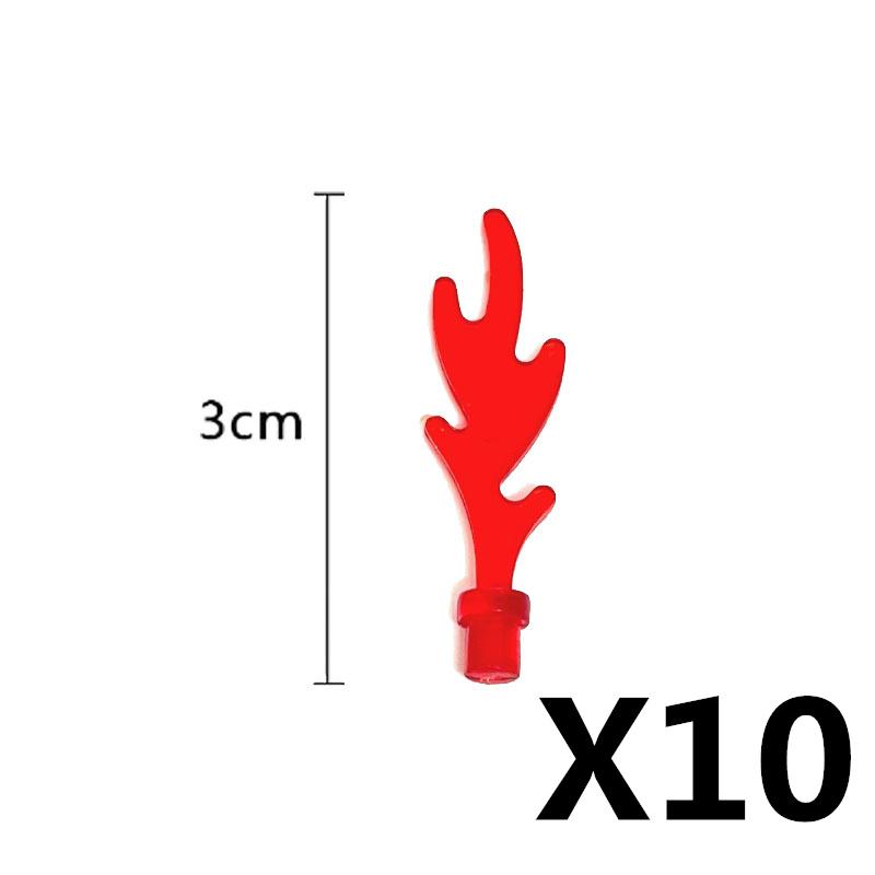 MOC Building Block Liquid Blood  Pool Milk Ice Cube Snowflakes Flame Candles Fire Campfire Accessories DIY Toy Model Bricks A041
