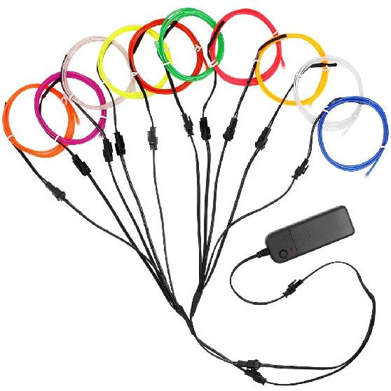 10M/5M/3M/1M Glow EL Wire Cable LED Neon Christmas Dance Party DIY Costumes Clothing Luminous Car Light Decoration Clothes Ball Neon Lights 4