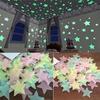 100pcs Luminous Wall Stickers Star Decoration Stickers Children's Room Decoration Stickers Christmas Decoration